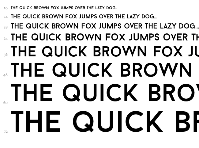 Baron Neue font waterfall